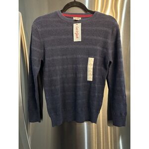 Cat & Jack Crew‎ Neck Sweater Boys L 10-12  Blue Pullover Cotton Knit NWT